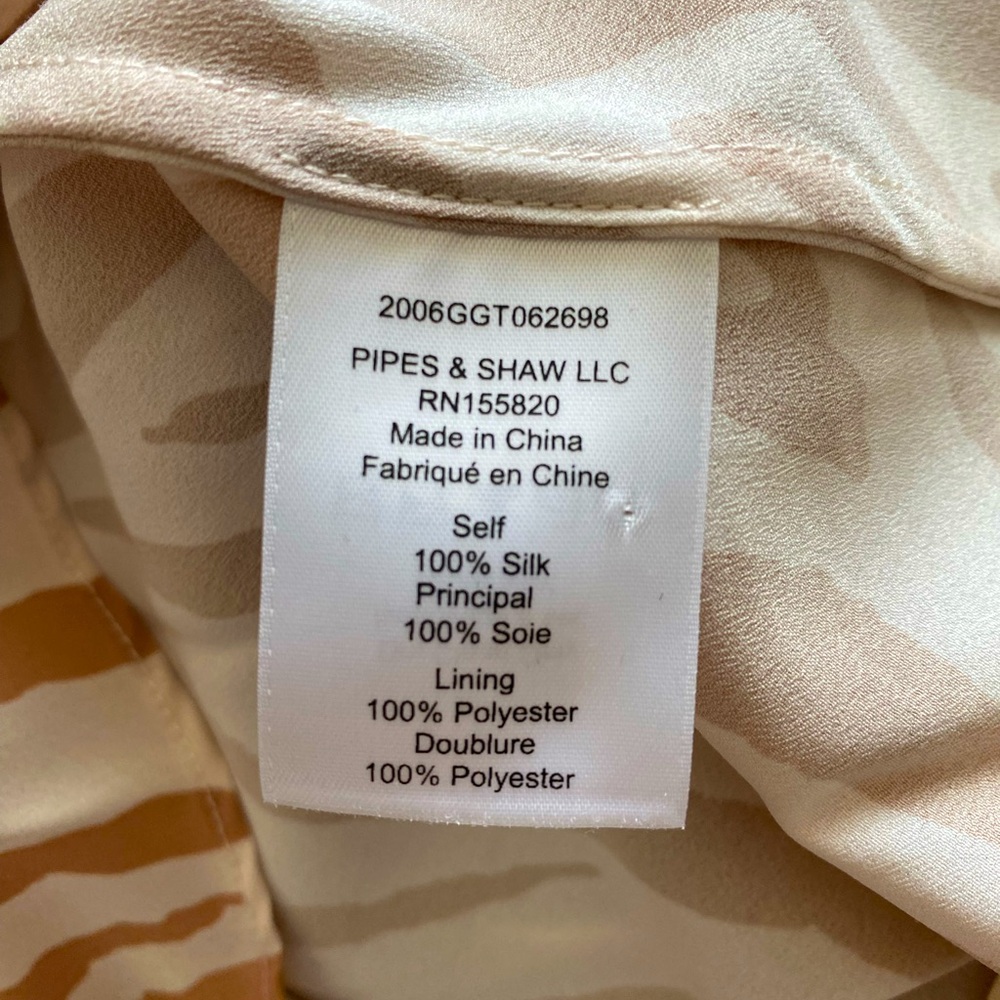 NWOT Veronica Beard Soheyla Ruched Tiger Print Silk Georgette Dress Size 10 - Picture 11 of 11